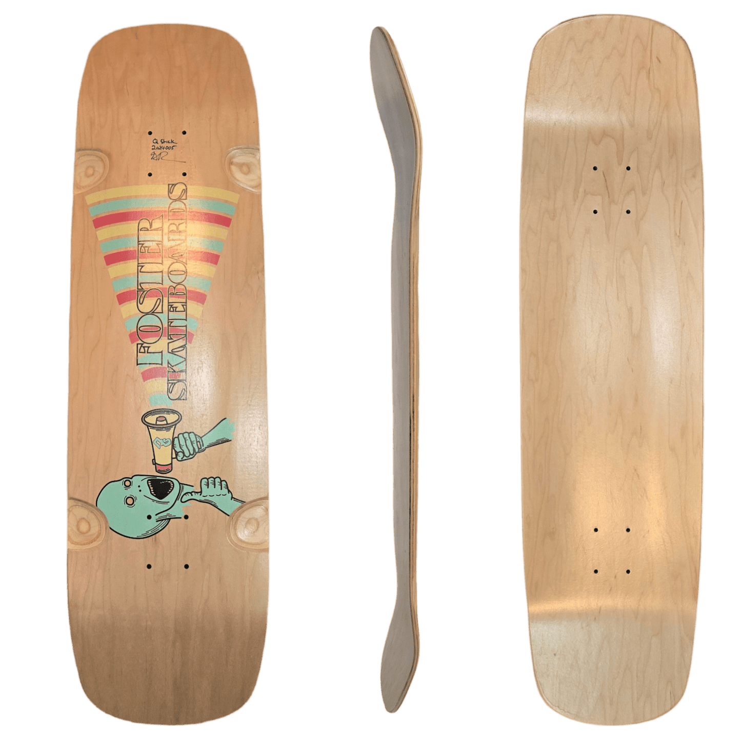 Foster: Q Stick Longboard Skateboard Deck - MUIRSKATE