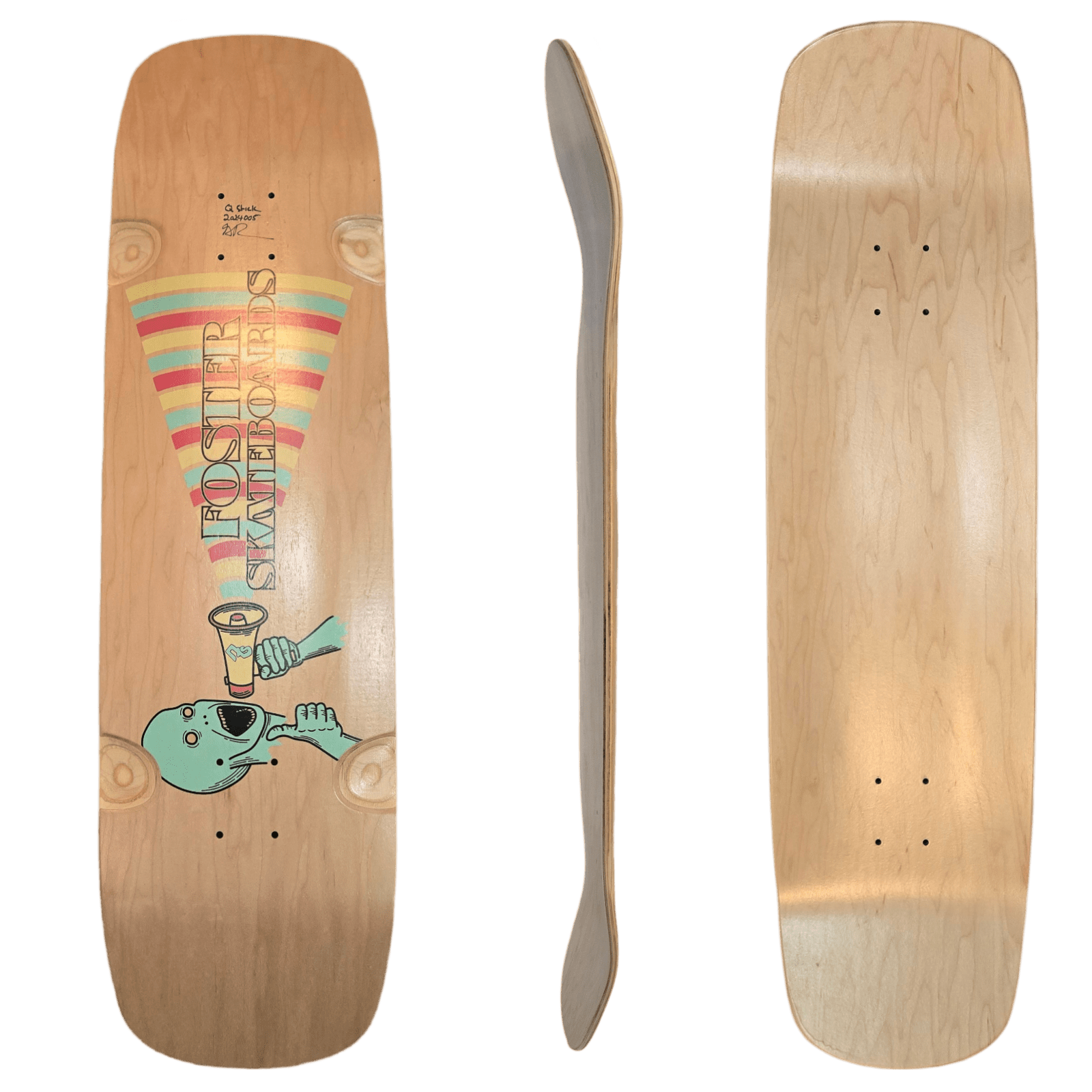 Foster: Q Stick Longboard Skateboard Deck - MUIRSKATE