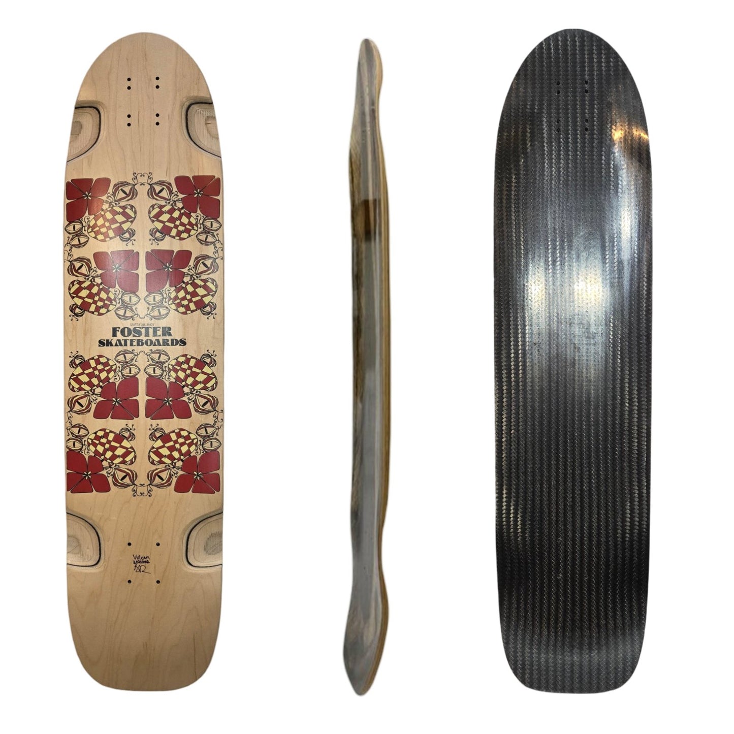 Foster: Vulcan Carbon Longboard Skateboard Deck - MUIRSKATE