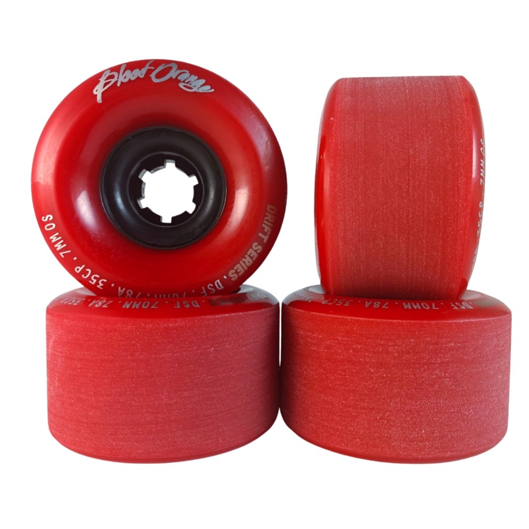 Blood Orange: 70mm Drift Series Longboard Wheels